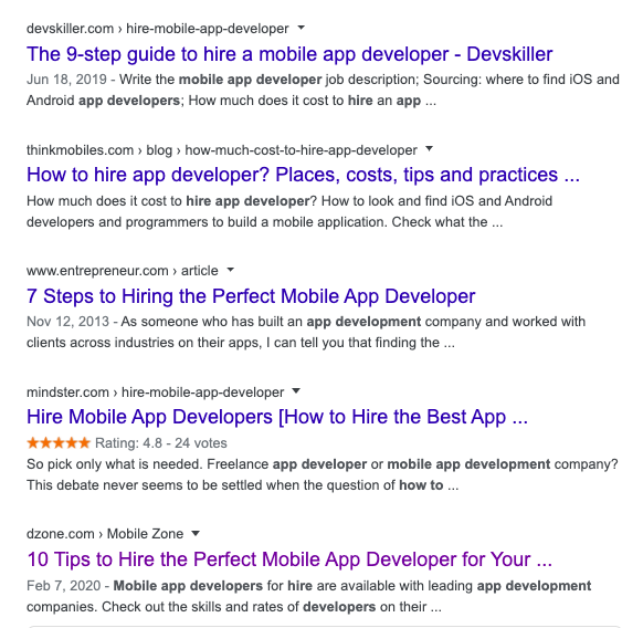 how to hire angular developers seo content